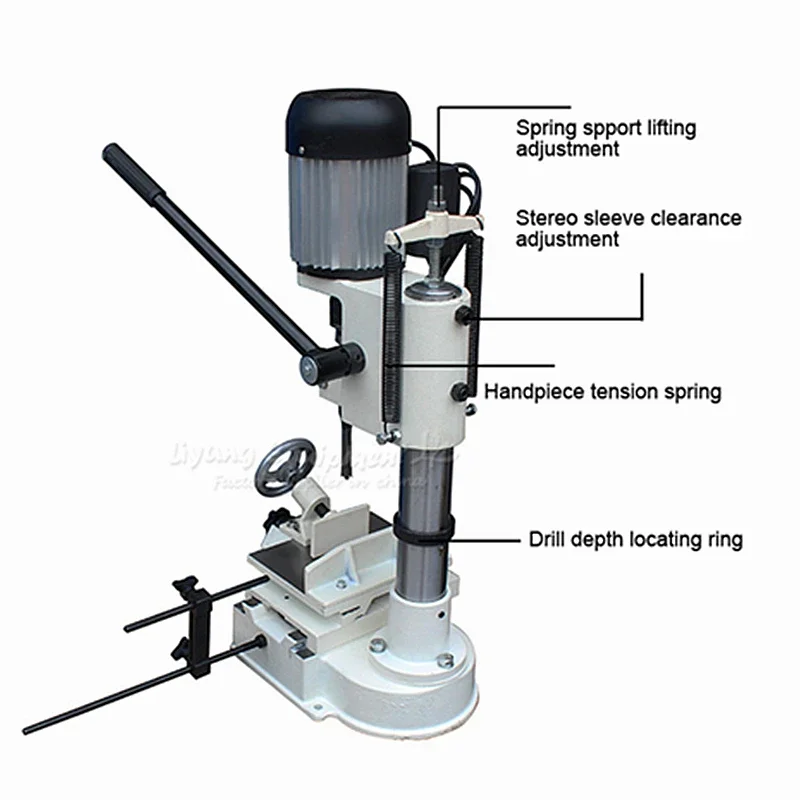 Woodworking Mortising Machine 750W Wood Drilling Router Cutting Drilling Hole Tenon  6~15MM