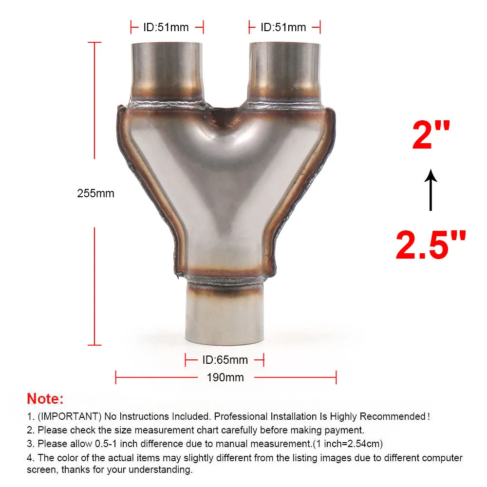 Y Pipe 2.5