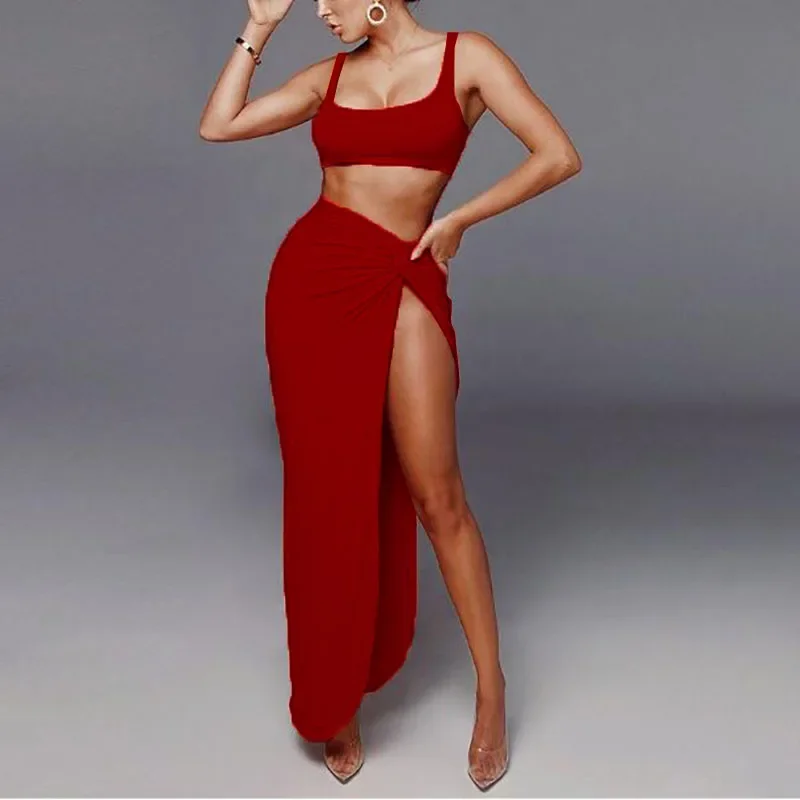 

Женский летний костюм-двойка с оборками, сексуальный женский короткий топ и спиральные боковые аксессуары, 2024