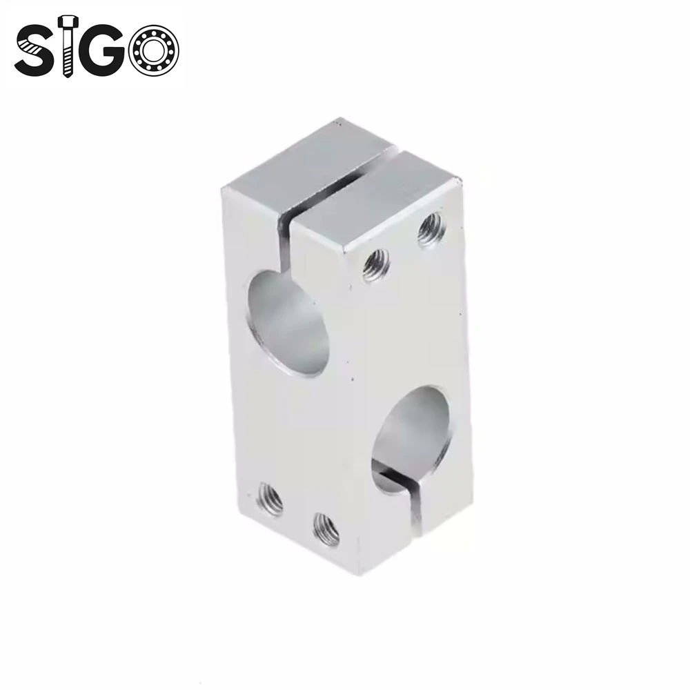 Sigo Aluminum Alloy Shaft Fixing Bracket Pillar Clamp with Threaded Parallel Guide Support Pipe Bearing Housing