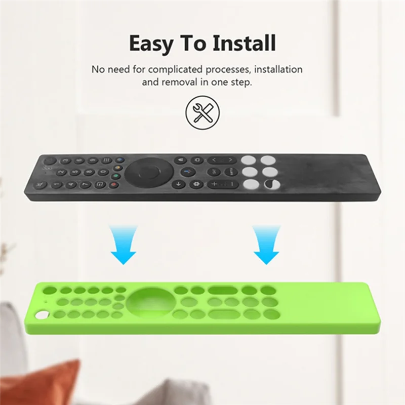 

FEDI-For TCL RC833A Remote Control Smart TV Accessories Silicone Protective Case With Lanyard Anti-Slip Drop-Proof Cover B