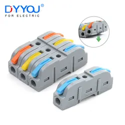 25PCS Lever Wire Connectors Quick Connect Electrical Splicing Terminals For Led Lighting 1 in 1 out Universal Compact Connector