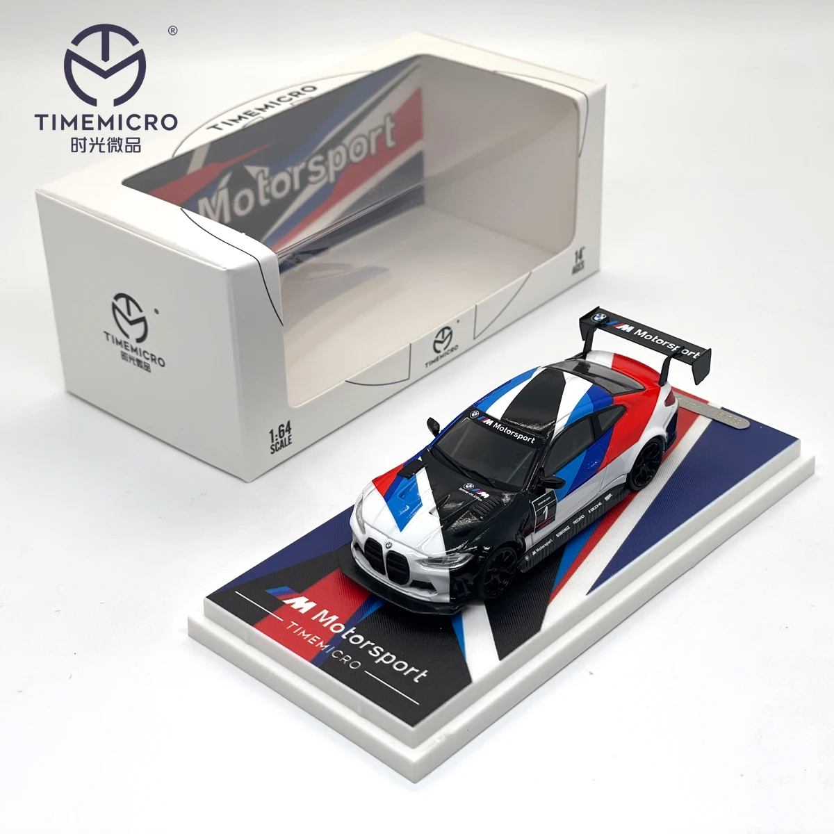 In Stock TimeMicro Model 1:64 Item TM646802 M4 GT3 Motorsport Livery Diecast Race Car Display Model Ready To Ship
