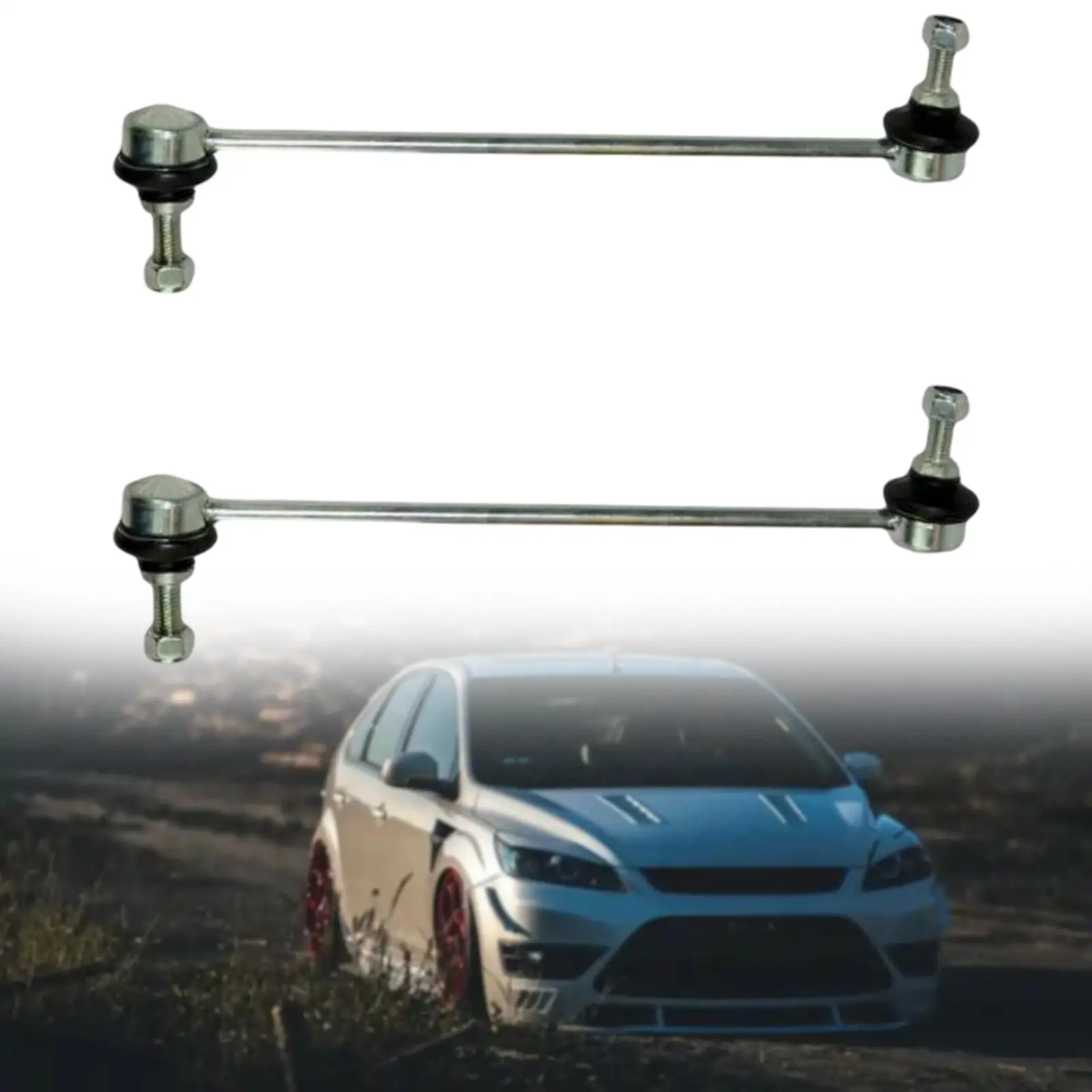 

2 Pieces Front Stabiliser Anti Roll Bar Drop Link Rods 1851900, 1223792 Sturdy for Ford Focus Estate Saloon MK II Hatchback