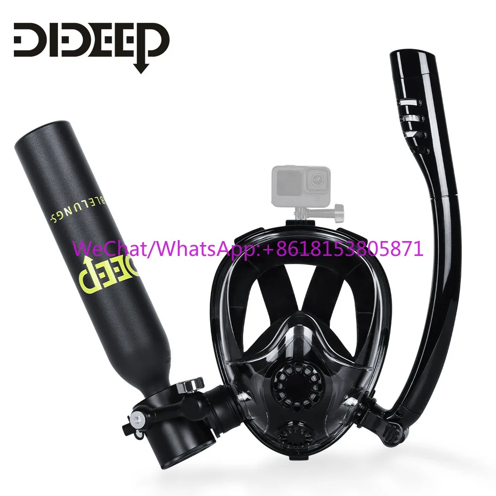 Snorkeling mask scuba oxygen bottle underwater breathing diving equipment breathing oxygen tank