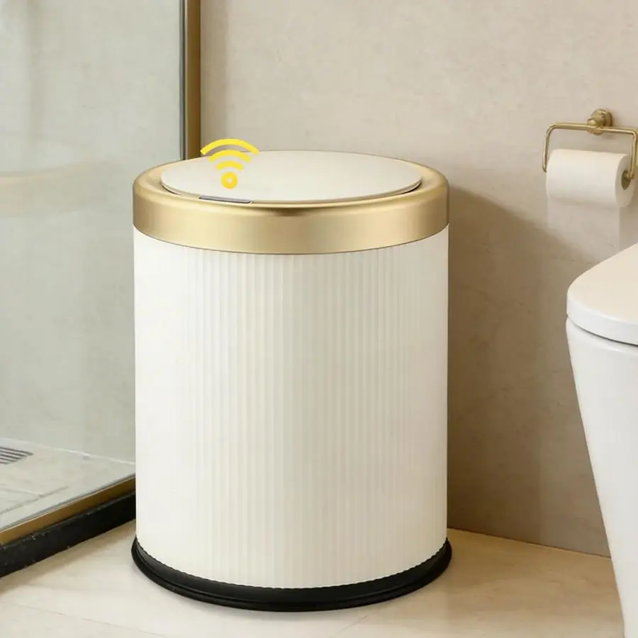 

Automatic Motion Sensor Bathroom Trash Can with Lid, Touchless Trash Bin, Smart Dog Proof Garbage Can, Small Waste Basket for To