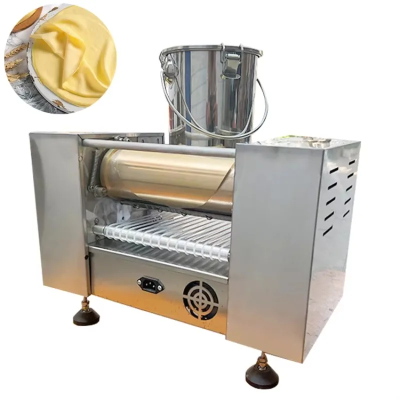 Crepe Maker Desk Top 6 Inches Fruits Cream Mango Mille Sweet Crepes Machine Automatique Thousand Layer Cake