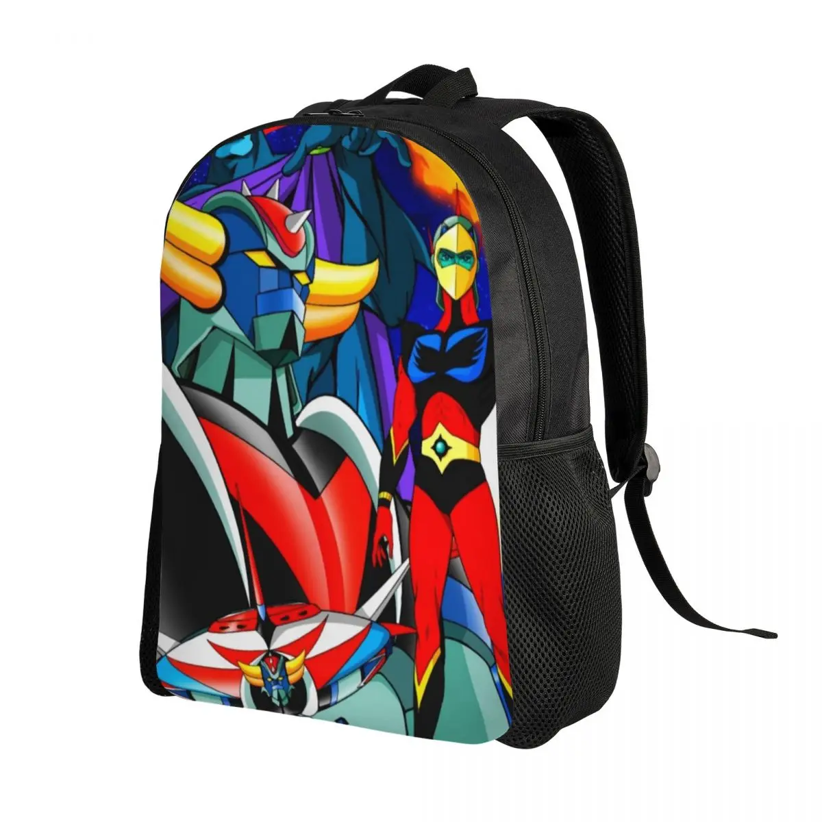 Custom Grendizer UFO Robot Backpacks Women Men Basic Bookbag for College School Goldorak Goldrake Anime Bags