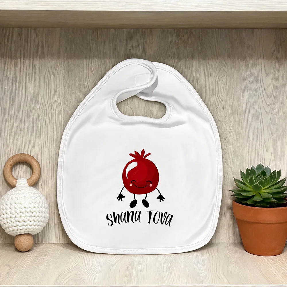 Shana Tova Baby Bib Jewish New Year Infant Holiday Outfit Newborn Rosh Hashanah decoration Baby Shower Favor Gift Supplies