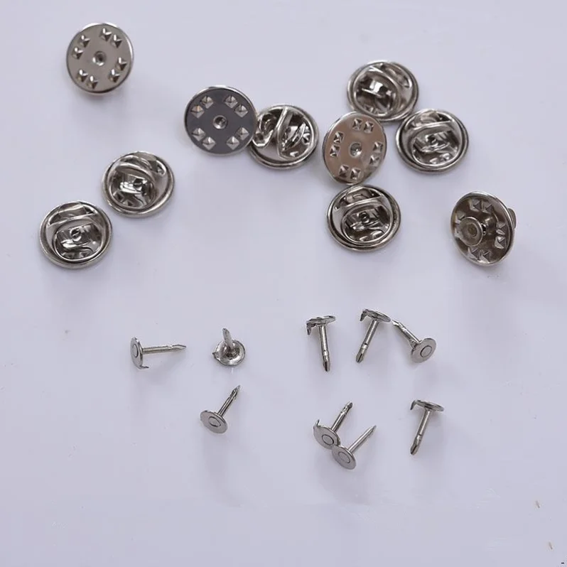 1000 Pairs Kupfer Metall Basis Schmetterling Halter Pin Rücken mit pin Krawatte Tacks Blank Pins für für Revers Pins Service bars Schmuck – Detail 3