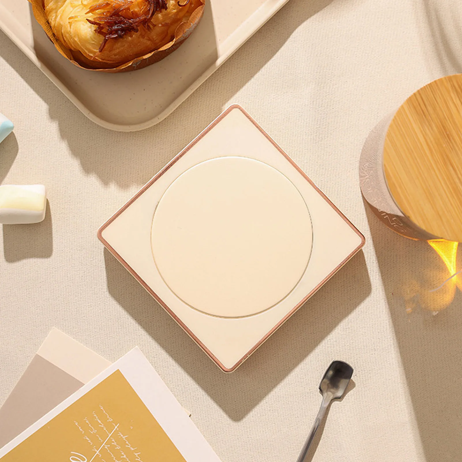 커피 머그잔 워머 컴팩트 향상된 맛 열 보존 홈 아파트 사무실 여행을위한 전기 컵 워머