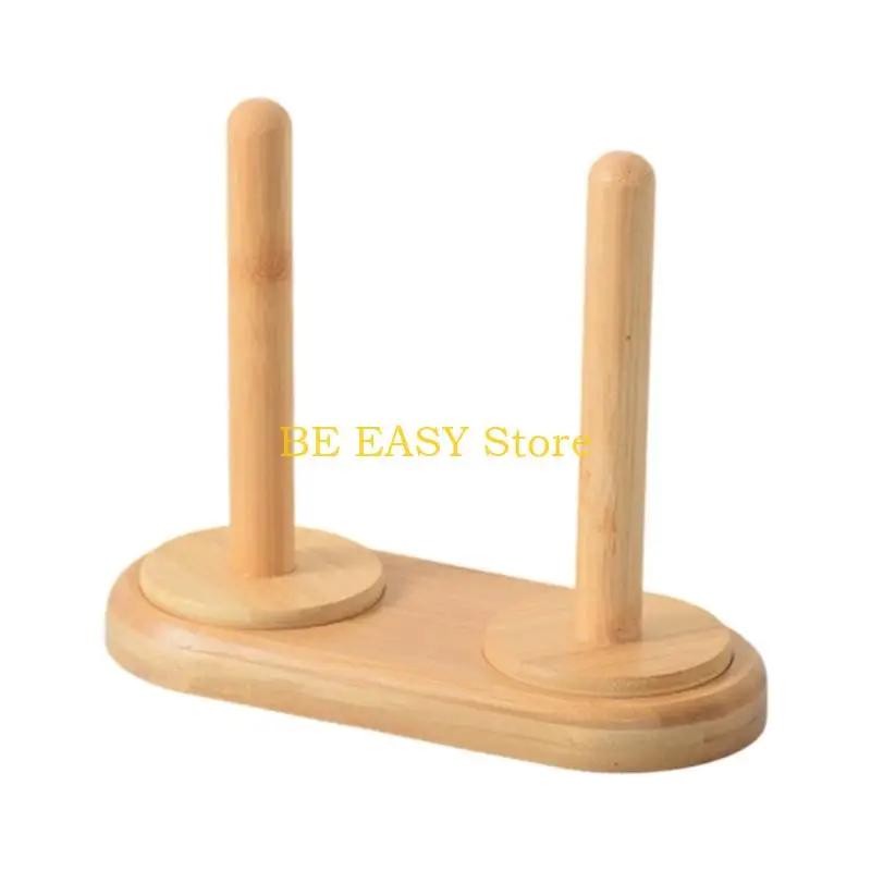 E28F Rotating Thread Guide Stand for Crochet and Knitting, Wooden Craft Stand for Table and Studio Desk Arrangement
