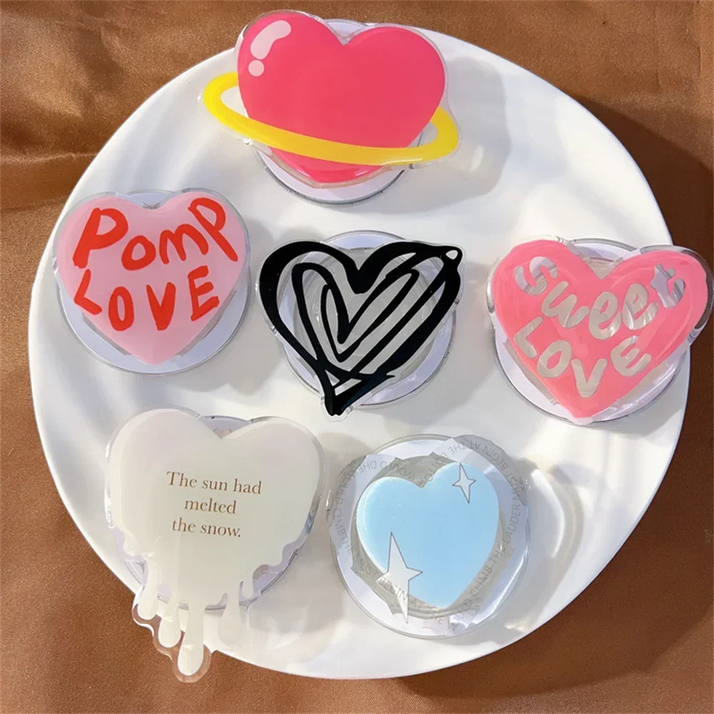 Love Heart Star for Magsafe Magnetic Phone IPhone 16 Foldable Stand, Shipping Does Not Include Photo Accessories