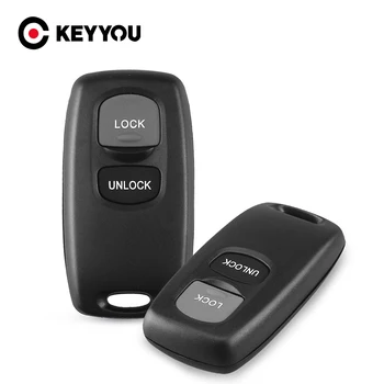 KEYYOU 2/3 botones carcasa de llave remota Fob funda de entrada sin llave para Mazda 2 3 6 Series 2004 2005 2006 2007 2008 2009 2010
