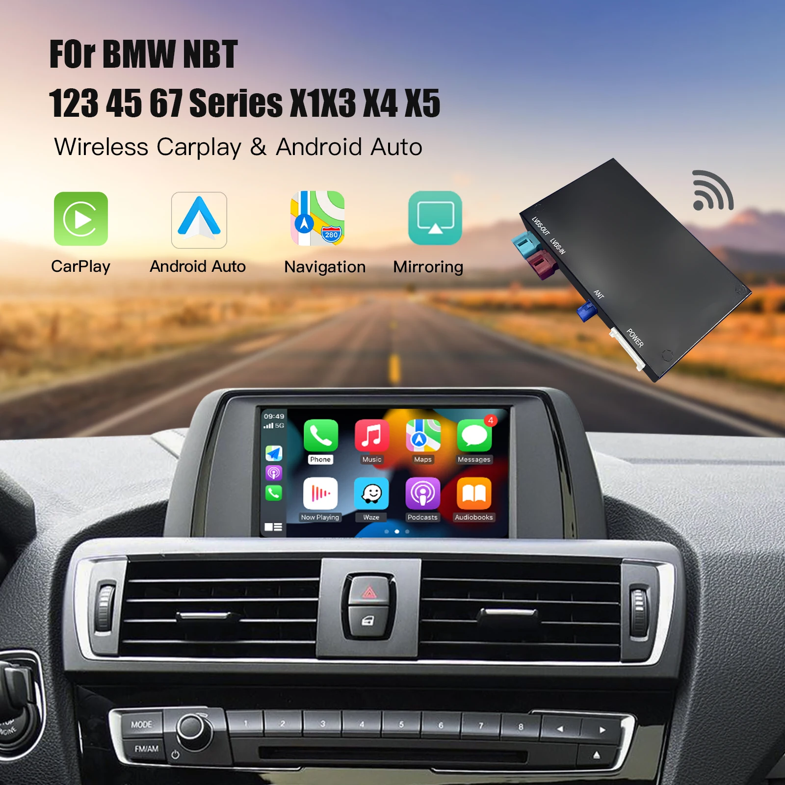 Wireless CarPlay Android Auto module For BMW NBT 1 2 3 4 5 7 Series F20 F21 F23 F30 F31 F34 F35 F32 F33 F36 F10 F11 F07 Module