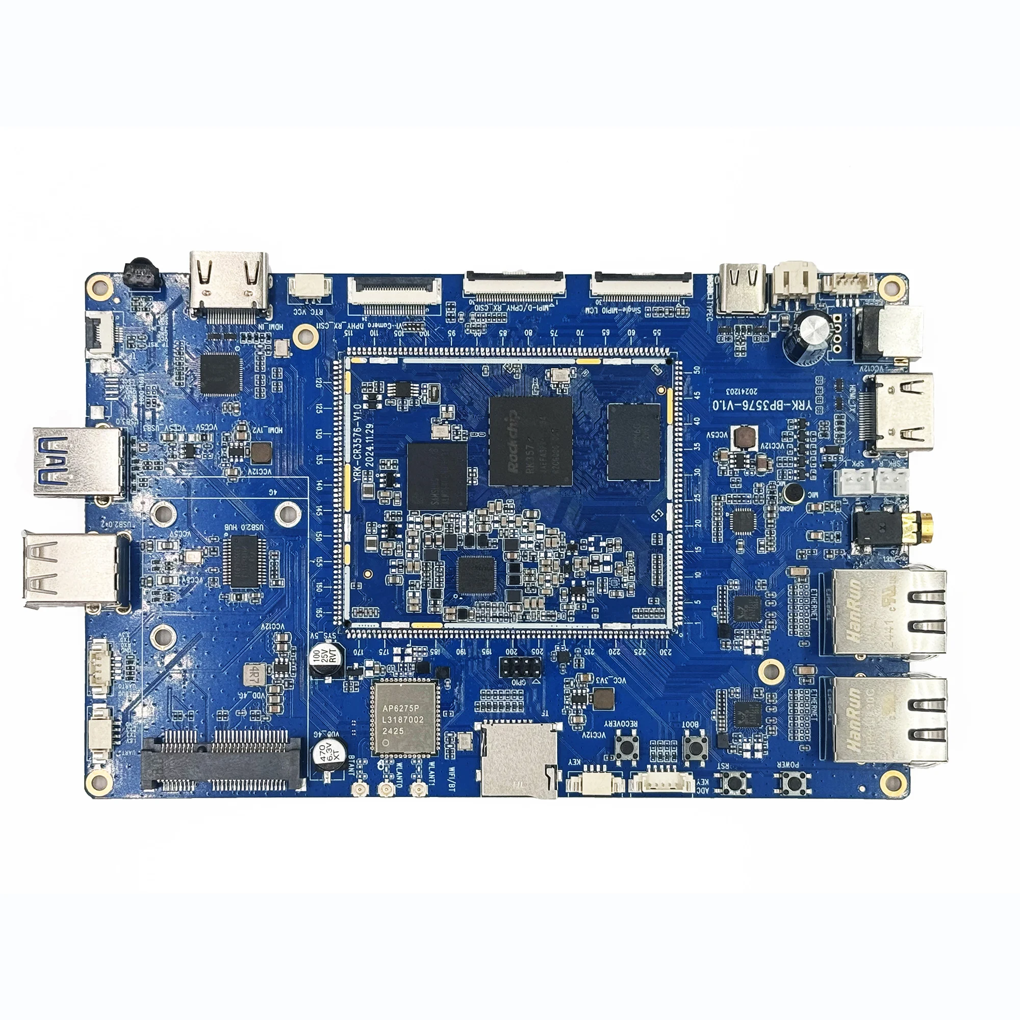 

RK3576 Development Board Quad Core CortexA76 Rockchip PCBA Mainboard for Android AIO