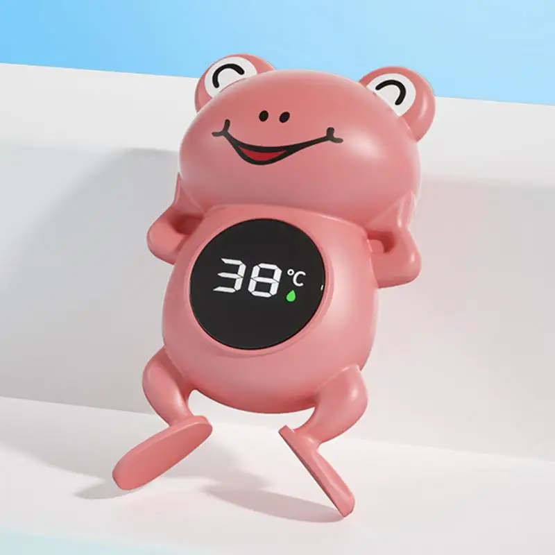 Baby Bath Thermometers Cute Cartoon Frog Waterproof Baby Bathtub Thermometers Type-C Bath Tub Thermometers For Family Friends