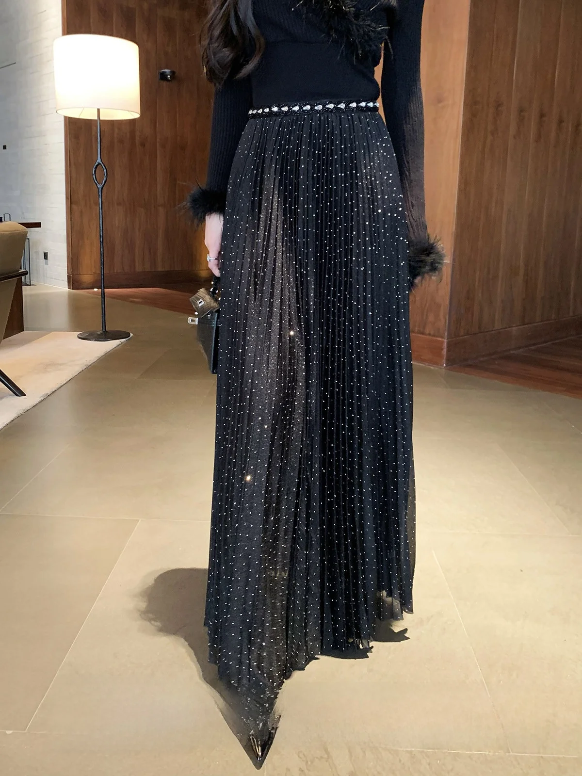 

Юбка Yoyozhang Bla F-образного кроя для женщин: элегантная, универсальная, стройнящая, с завышенной талией, из полиэфирного волокна, для повседневной носки, дизайн Fi-sc