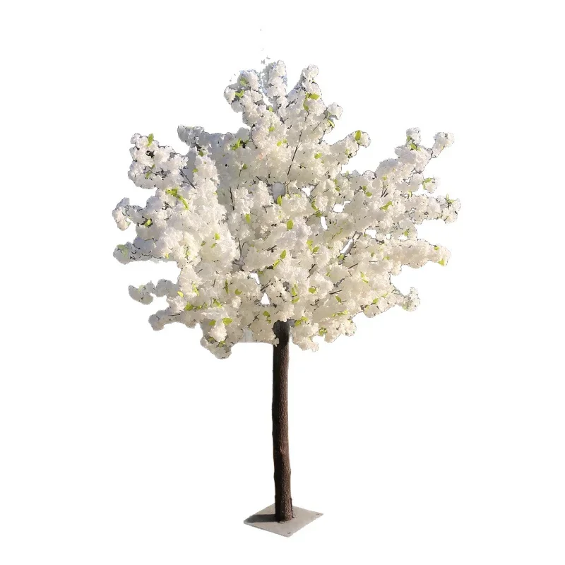 Árbol de simulación de árbol de flor de cerezo, árbol de flor de melocotón, deseos, ventana falsa para interiores y exteriores, fondo de transmisión en vivo Int