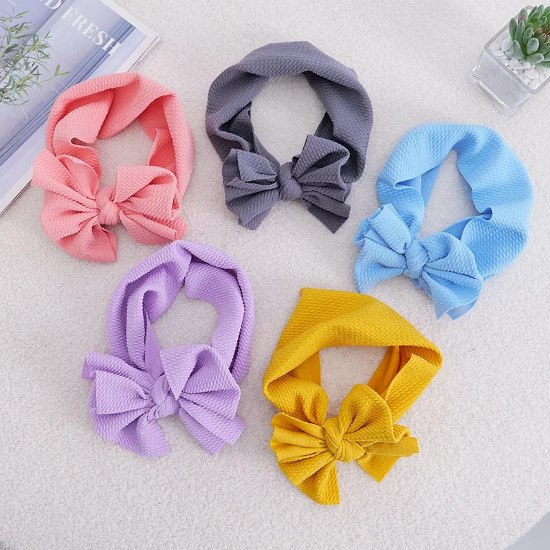 Pet Headgear Teddy up bow Hat Dog Girls Bunny Turban Knot Bow Hair Bands Head Wrap Rabbit Knitted Headband Gift