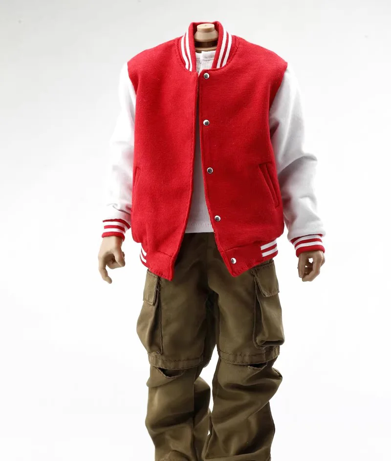 1/6 Scale Male Loose Casual Baseball Clothes Fashion Street Coat Jackets for 12in Action Figure Body Model Toys view 6