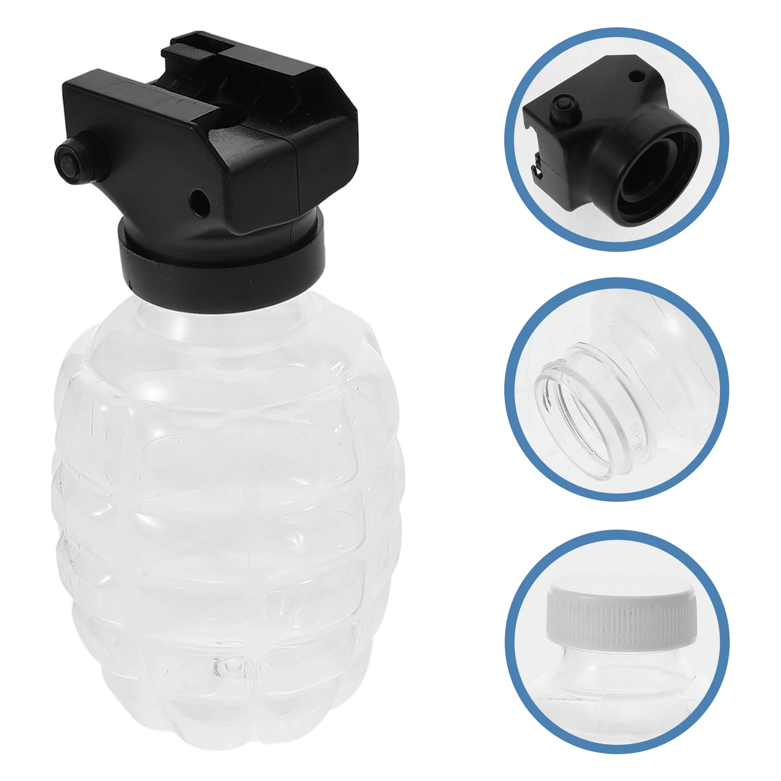 3 Sets Bubble Bottle Collapsible Water Bottles Small with Caps Adapter Storage Plastic Display ABS、PE Transparent Container