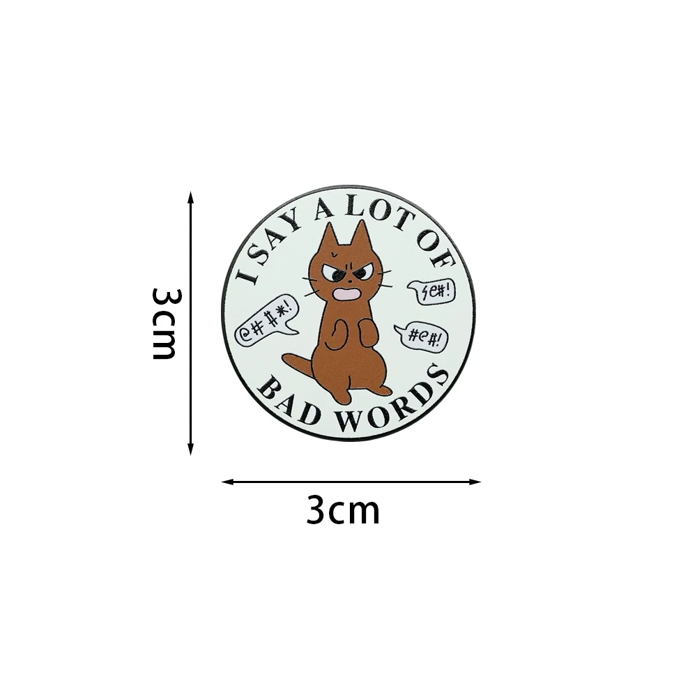 I Say A Lot Of Bad Words Soft Enamel Brooch Collection Cat Lovers Lapel Pin Adorable Dirty Talk Kitten Badge Collar Pin Her Gift