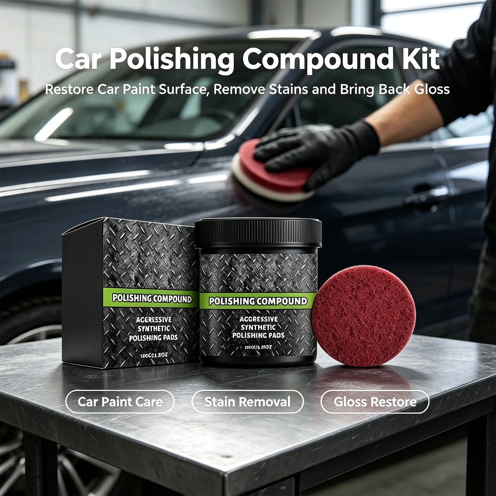 Car Polishing Compound Paint Restore Gloss Scratch Remover Oxidation Stains Surface Oxidation Cleaner Protective Layer 100g