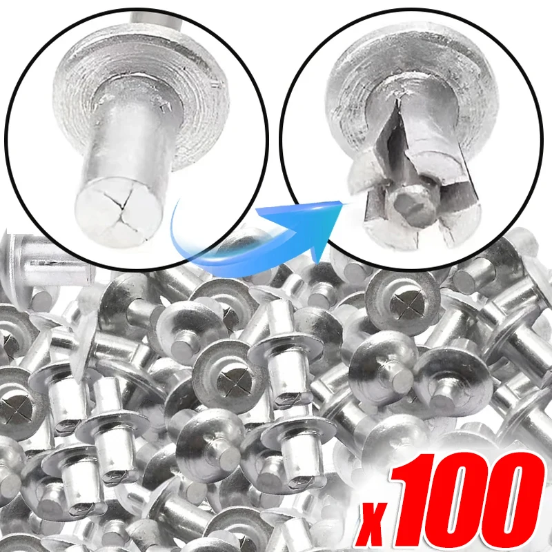 7/9/11mm Hammer Drive Expansion Rivets Knock Type Aluminum Alloy Stainless Steel Rod Screw Nails Rivet Fastener Hardware Tools