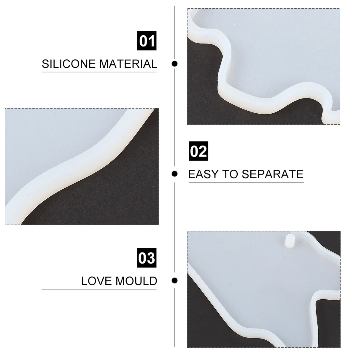 

1Pcs Doorplate Silicone Mold DIY White Flexible Easy Clean Door Hanging Tag Crystal Mold for DIY Handmade Crafts