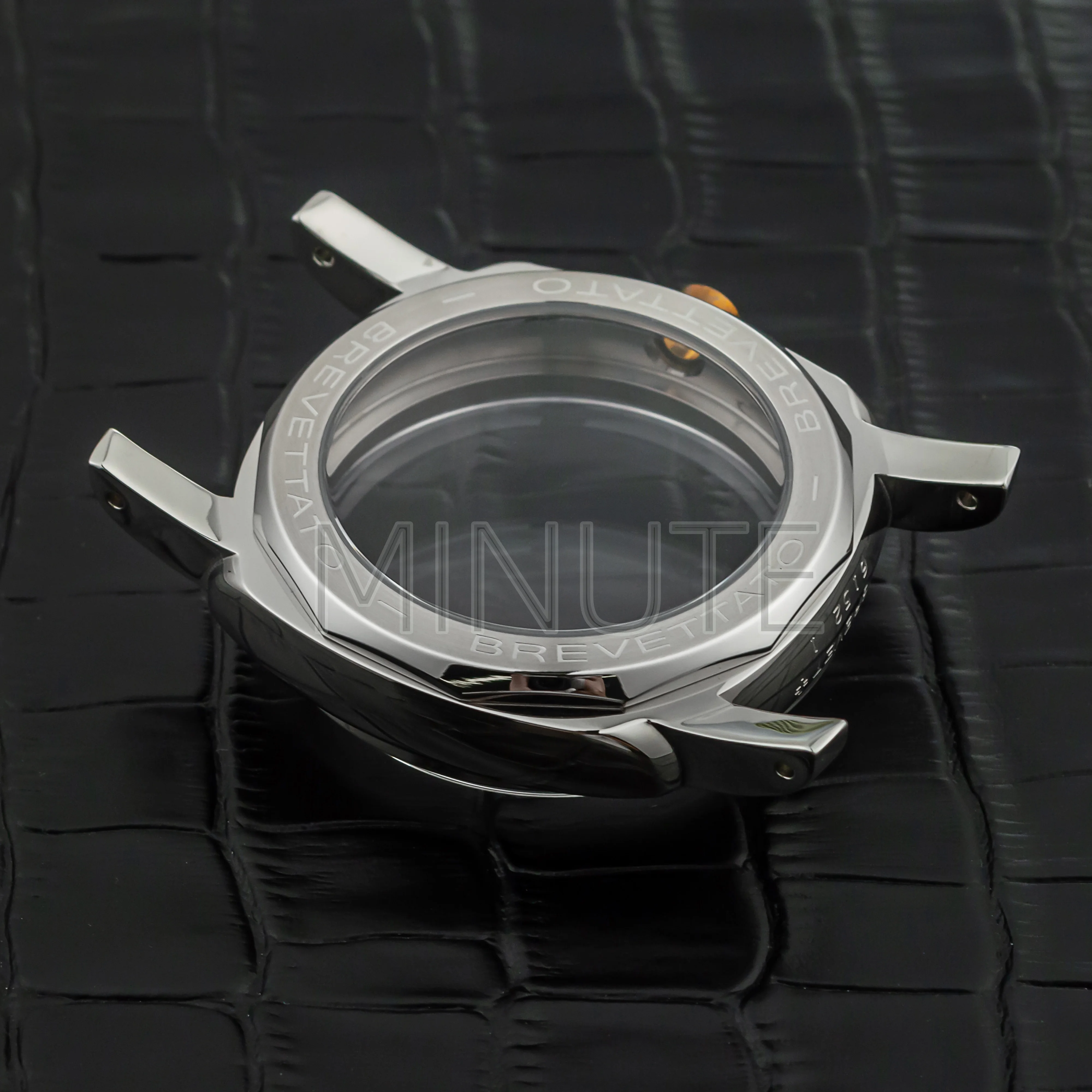 Bubble Mirror 47mm Vintage Restro Case for PAM 6152 Stainless Steel Water Resistant Watch Case for ETA 6497/6498/ST3600 Movement