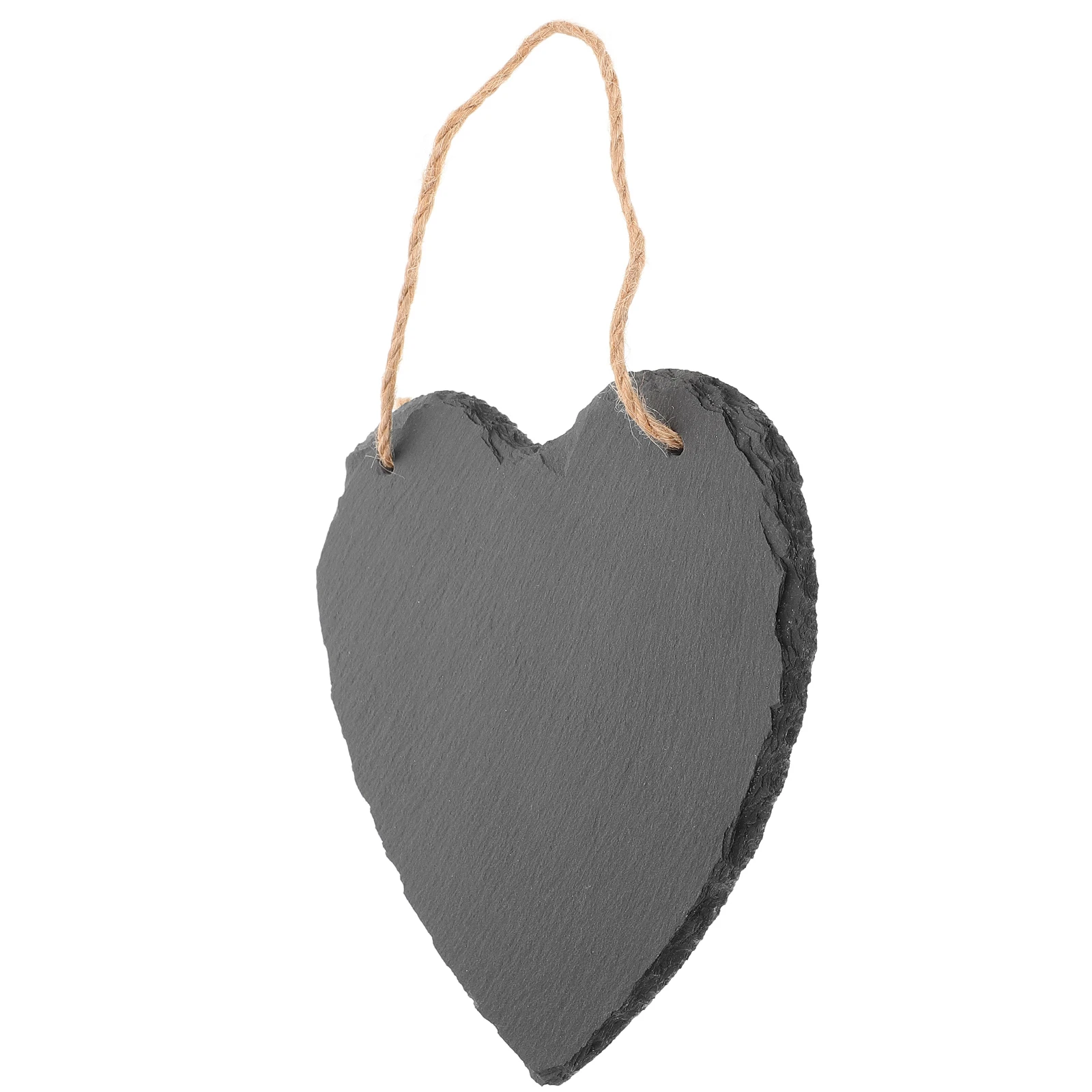 

Labels Heart Shape 15x15cm Double Hole Plant Tags Black Garden Stone Markers Gift Tags Hanging Signs Hemp Rope Wall