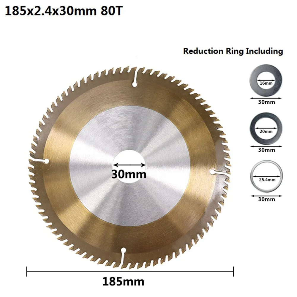 

Circular Saw Blade 185x30mm 80 Teeth Tct Wood Cutting S Carbide Disc Tipped
