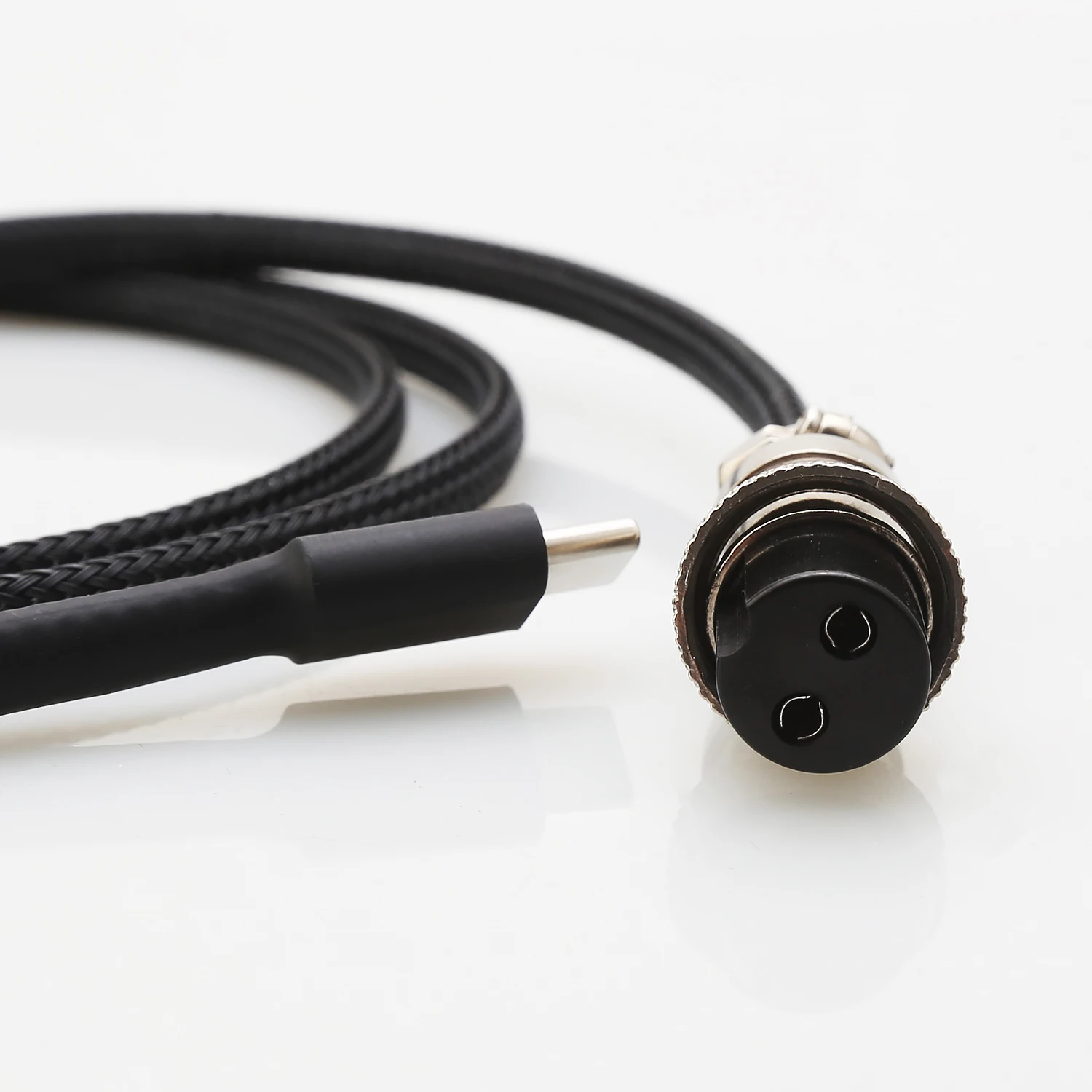 Audiocrast GX16-2 Pin to USB Type-C Cable OCC Silver Plated HiFi Power/Audio Cord for Linear Power Supply DAC AMP Dongle