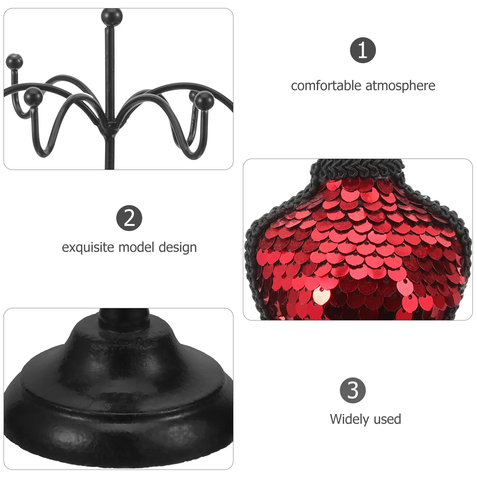 Jewelry Ear Ring Holder Display Stand Necklace Organizer Elegant Jewelry Display Rack for Bedroom Bathroom Living Room