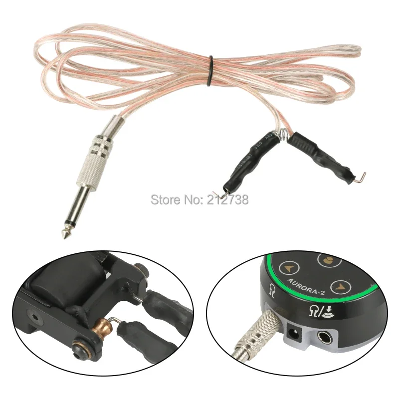 For Tattoo Power Supply Machine Kit Switch Pedal 1 Pc Professional Metal Head Transparent Microphone Clipcord Tattoo Hook Line
