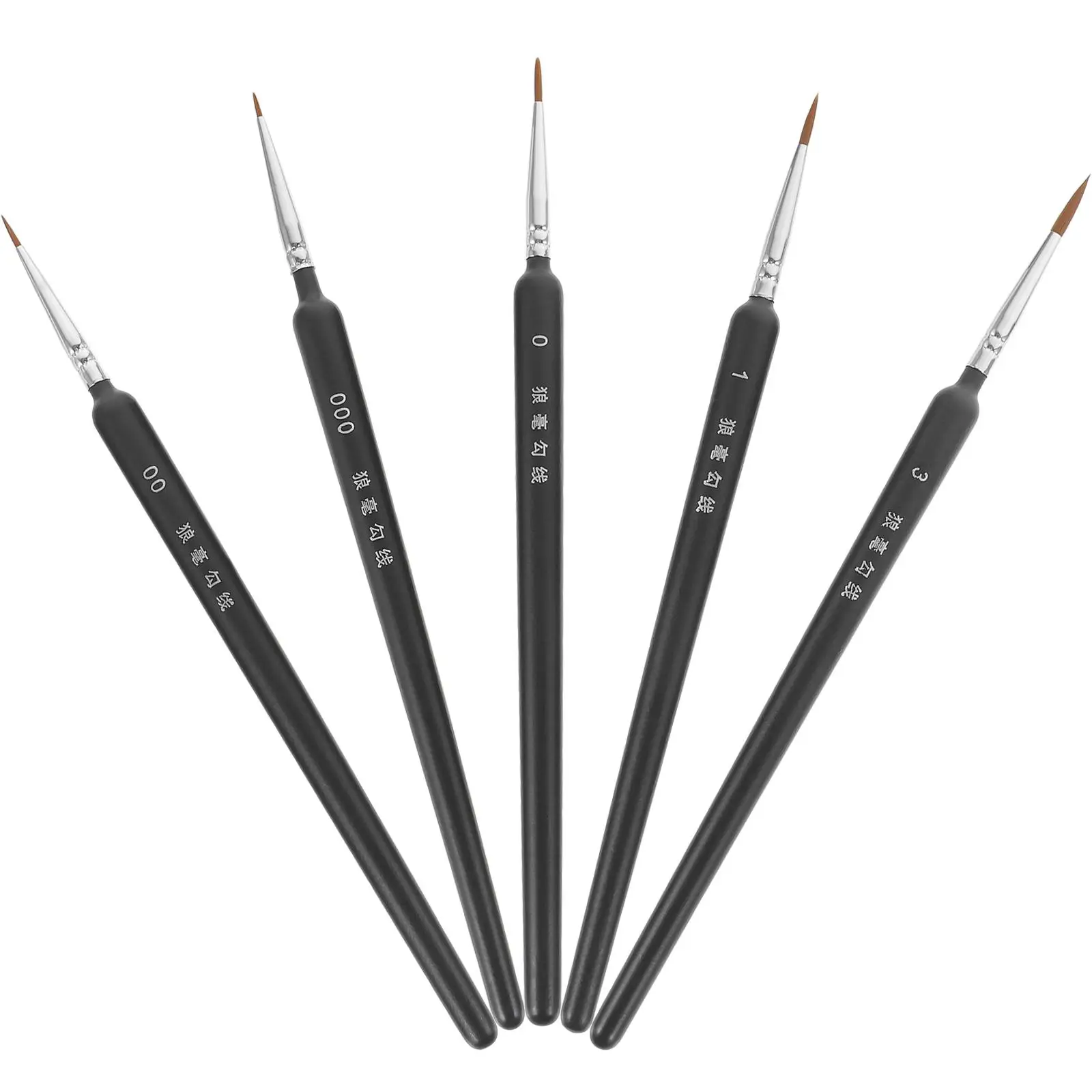 5 Pcs Detail Brush Set Fine Detail Paint Brush Set Miniature 000 00 0 1 3 Fine Detailing Paint Brushes Sizes Easy Grip