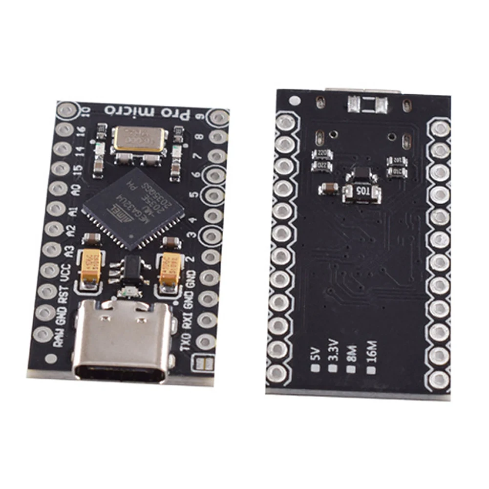 ATmega32U4 MICRO / TYPE-C USB Board with 2 Row Pin Header Pro USB Type-C Micro-Controller Board 5V 16MHz for Leonardo USB Board