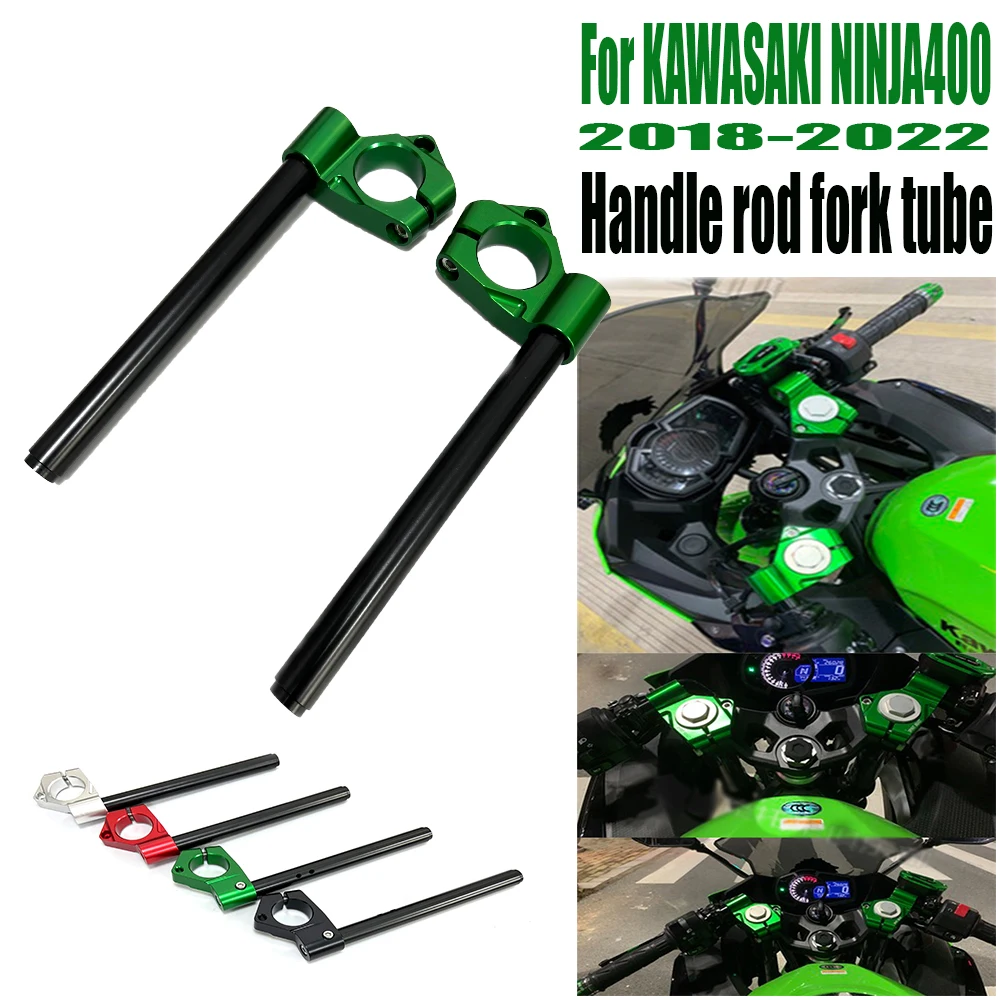 Motorcycle Accessories Clip On Ons Handle Bar Handlebars Fork Tube   For KAWASAKI NINJA400 ninja 400 2018 2019 2020 2021 2022