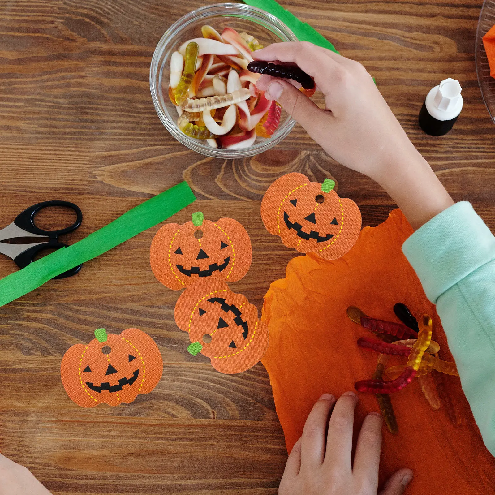 100 Pcs Printable Tags Decorations Fall Ornaments Halloween Pumpkin Labels Paper