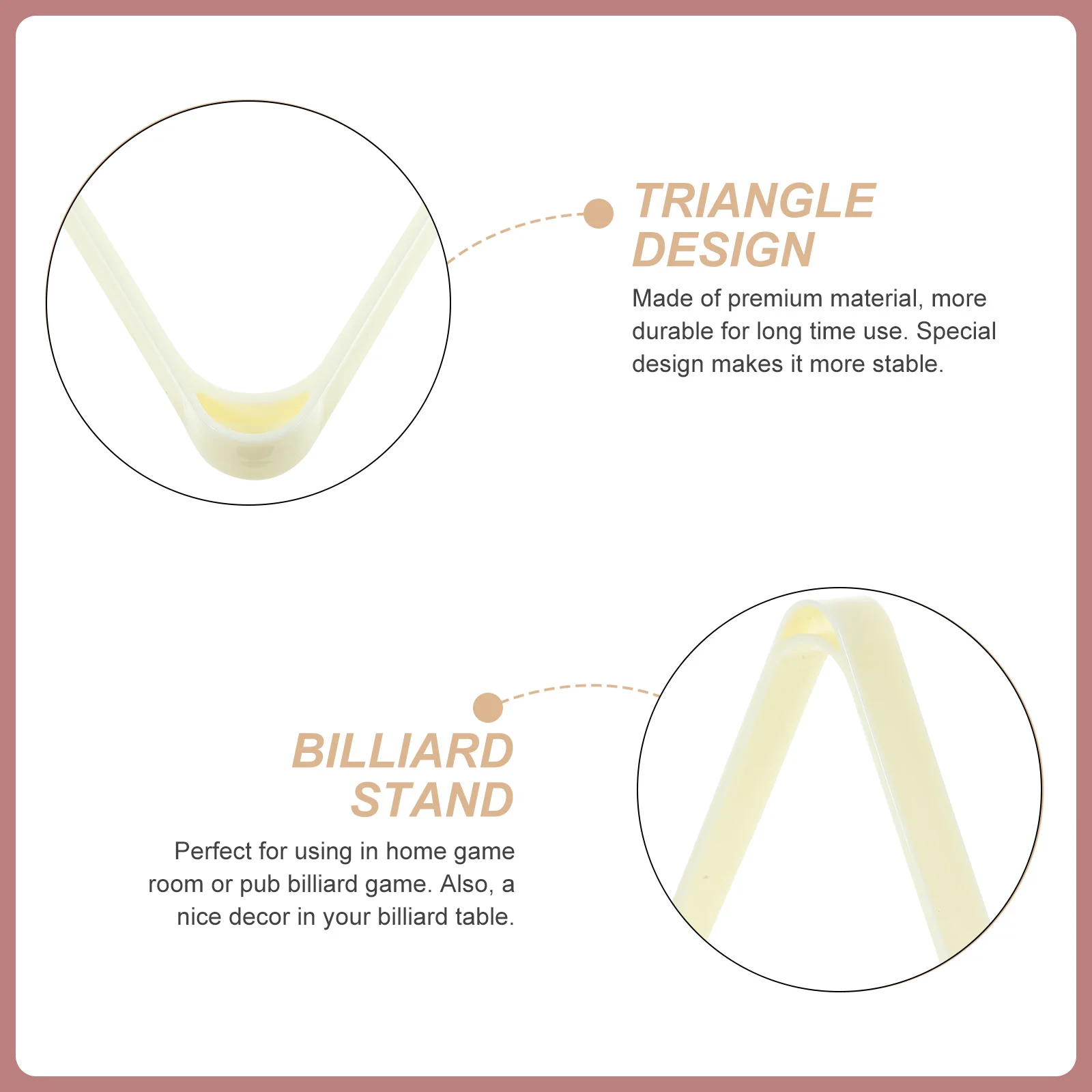 

Durable ABS Billiard Rack Triangle Frame Reliable Pool Table Accessory Fine Details Suitable Amateurs Professionals Use