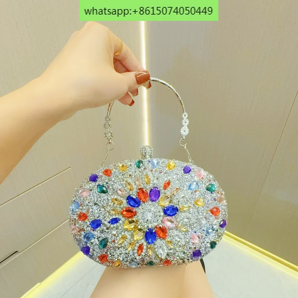 Celebrity texture rhinestone bag women's evening dress banquet clutch bag with diamonds hand-held dinner