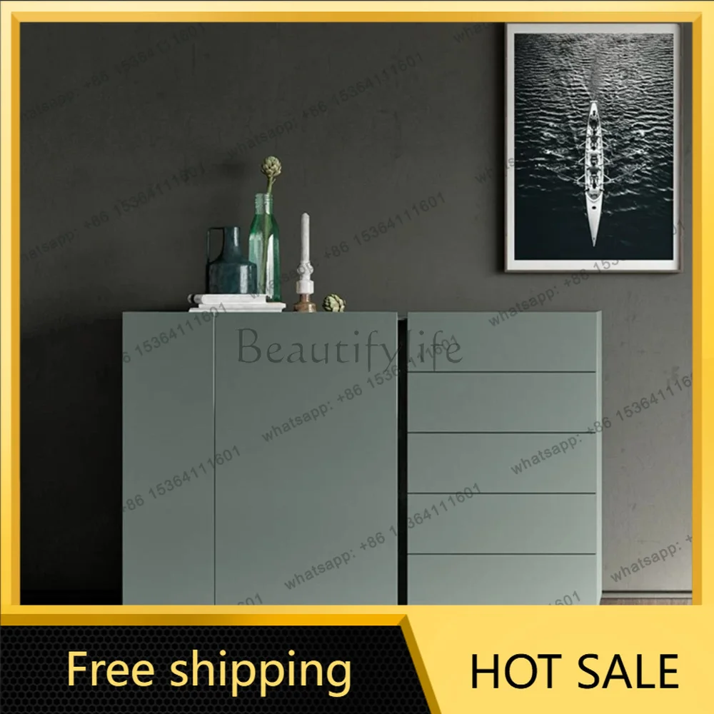 Factory Direct Italian Minimalist Painting Side Cabinet Simple Decoration Door Hall Partition Cabinet