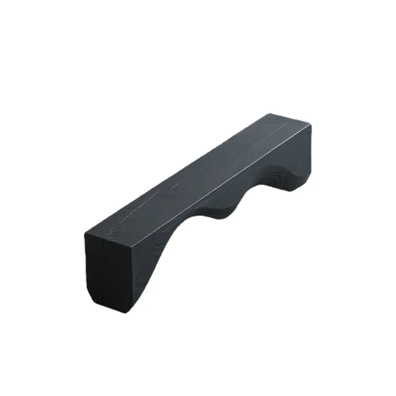 

Wabi-sabi wind fire carbonized solid wood bench retro wooden pier clothing store shoe change stool log ornament solid wood bench