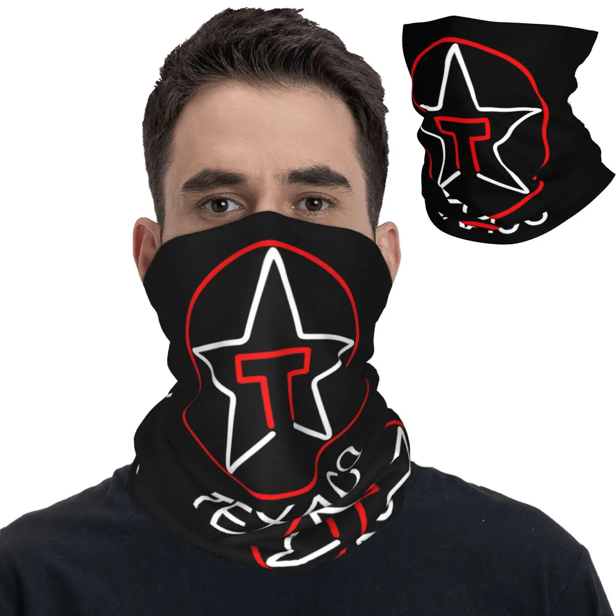 Texacos Logo Bandana Neck Cover Printed Wrap Scarf Warm Cycling Scarf Cycling for Men Women Adult Washable