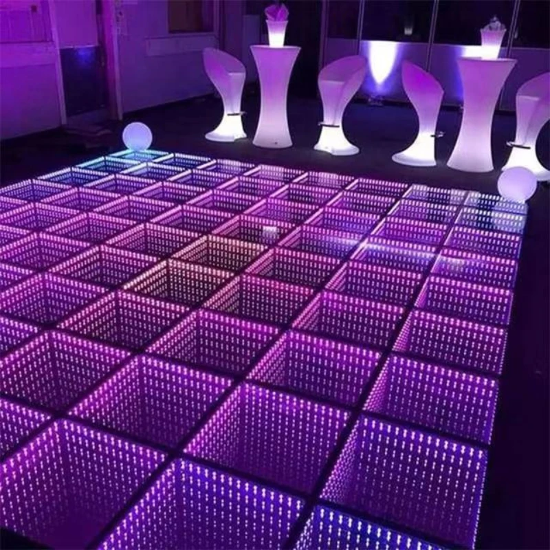 Vidro Temperado 3d Led Light up Dance Floor dj Disco Painel Tile
