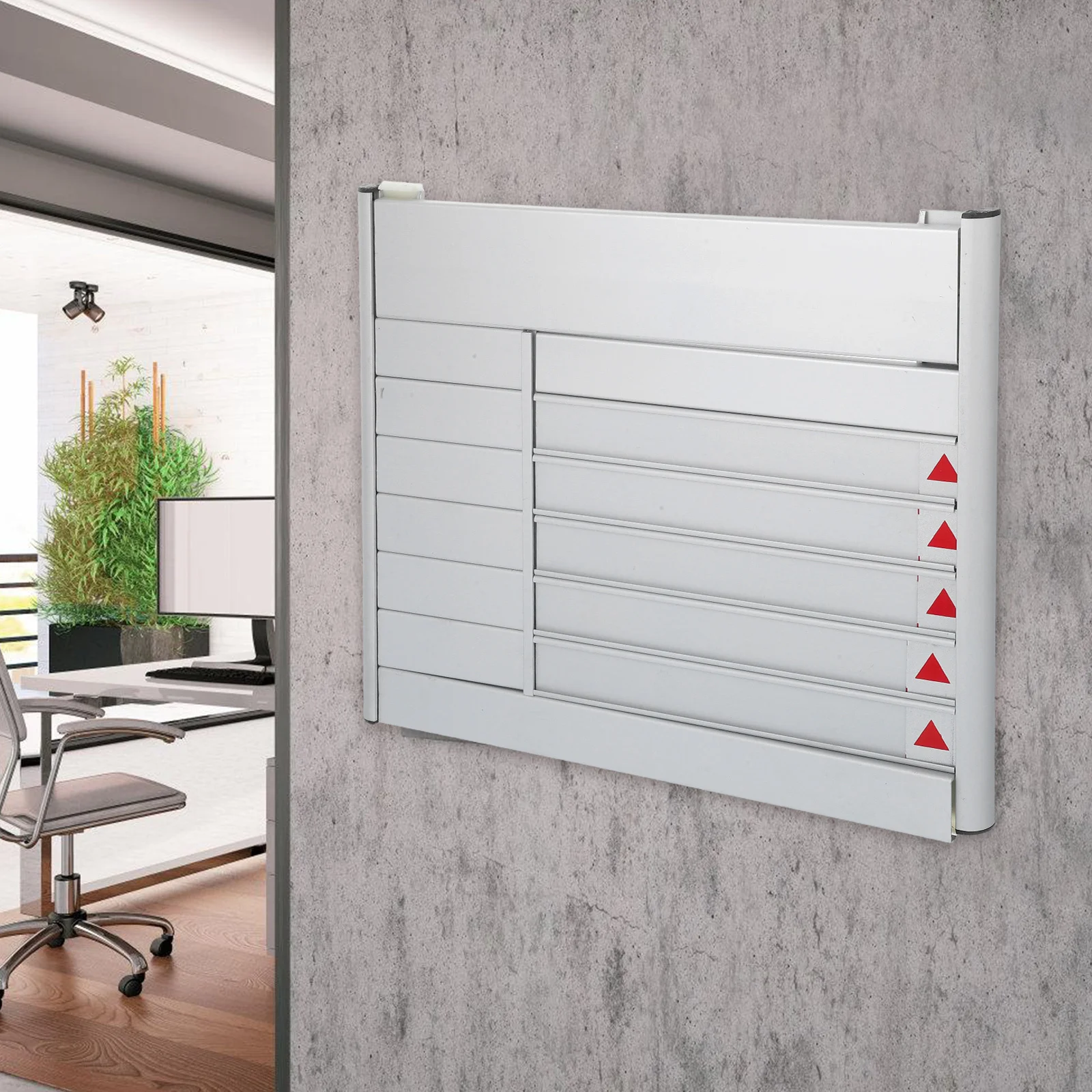 

Aluminum Alloy Office Door Sign Duty Status Indicator Staff Schedule Tracker Metal Direction Plaque Room Doorplate