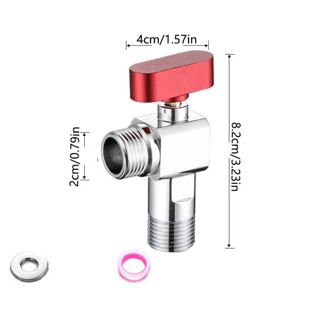 Válvula de ângulo de grande fluxo à prova de vazamento, água quente e fria, fácil instalação, válvula de água do banheiro, resistente, multiuso