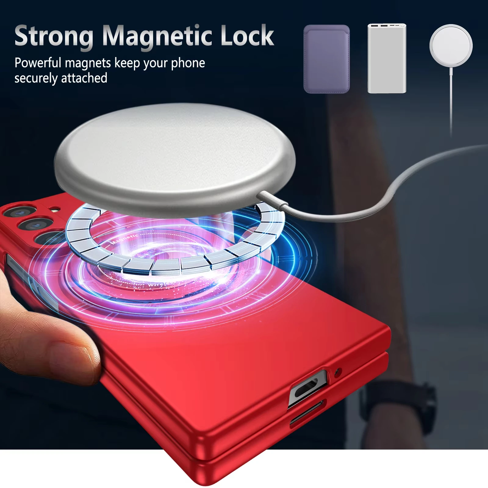 360 °   Obrotowy, supermagnetyczny pierścień, składane, wstrząsoodporne i odporne na upadki etui ochronne do Samsung Galaxy Z Fold 8Ultra 7 6 5 4 3 — zdjęcie produktu 5
