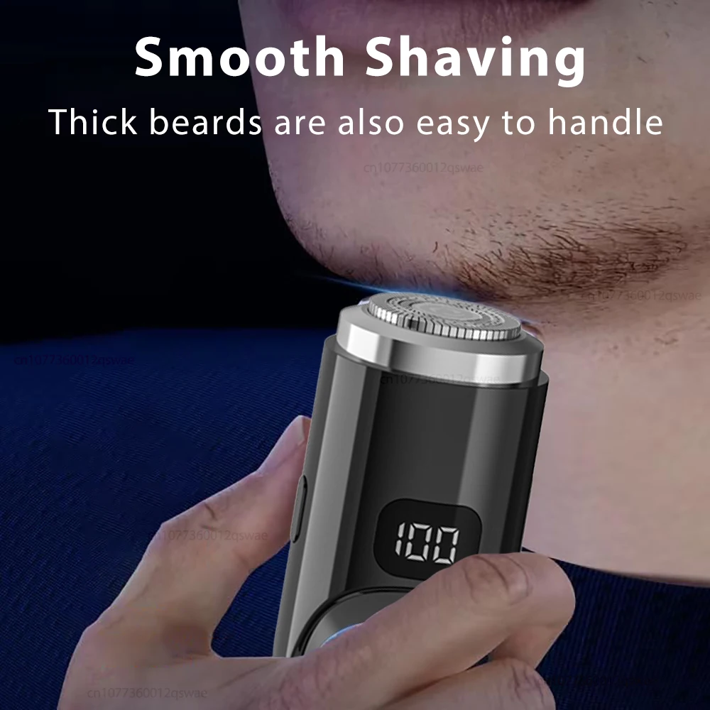 Mini Portable Electric Shaver Powerful Strong High Speed Wet and Dry Waterproof Travel Home Use Rechargeable Electric Razor